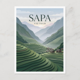 Postal Sapa y las tierras altas del norte de Vietnam