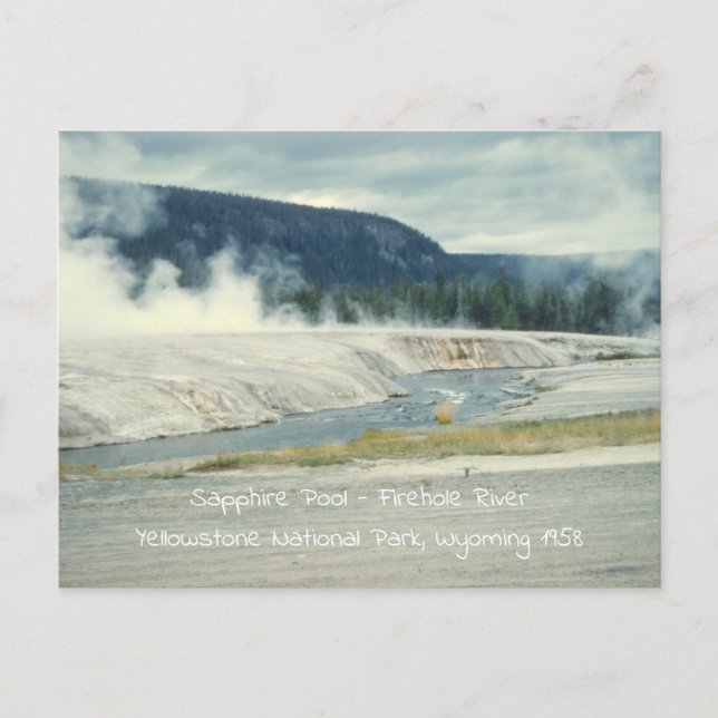 Postal Sapphire Pool Firehole River Yellowstone (Anverso)