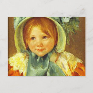 Postal Sara en un Bonnet Verde. c. 1901, Mary Cassatt