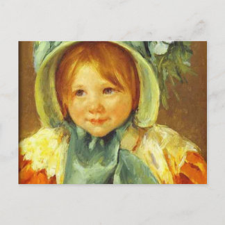 Postal Sara en un Bonnet Verde. c. 1901, Mary Cassatt