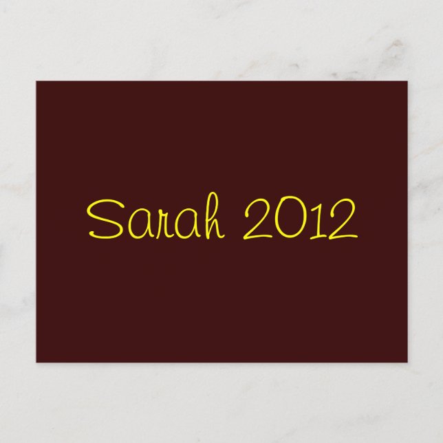 Postal Sarah 2012 (Anverso)