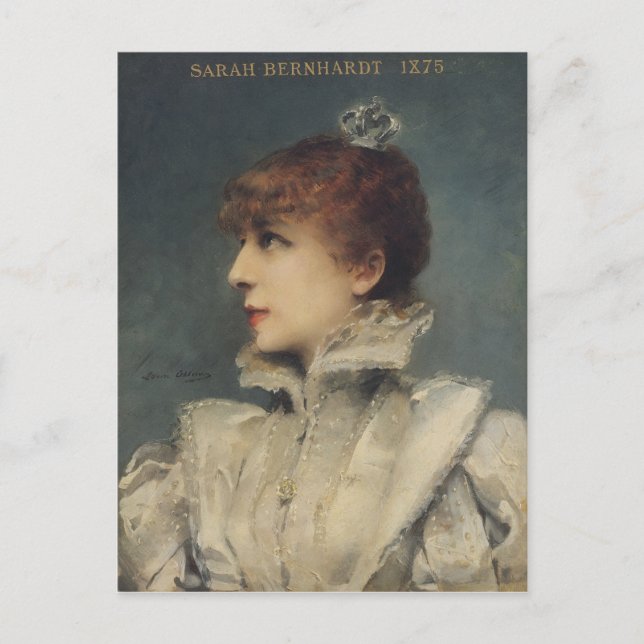 Postal Sarah Bernhardt 1875 (Anverso)