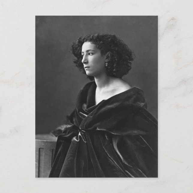 Postal Sarah Bernhardt, par Nadar, 1864, Vintage (Anverso)
