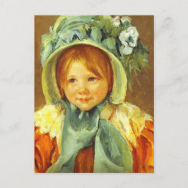 Postal Sarah en un bonnet verde por Mary Cassatt Postcard