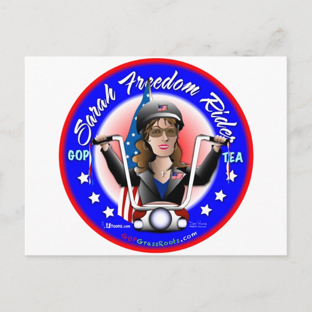 Postal Sarah Liberty Rider (Anverso)