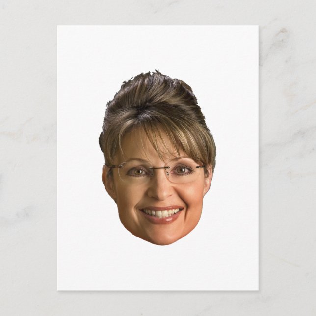Postal sarah palin head (Anverso)