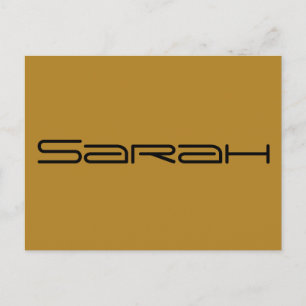 Postal Sarah, personaje de Orphan Black, letra geométrica