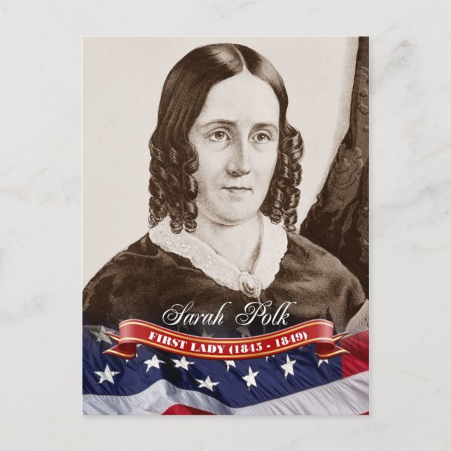 Postal Sarah Polk, Primera Dama de los Estados Unidos (Anverso)