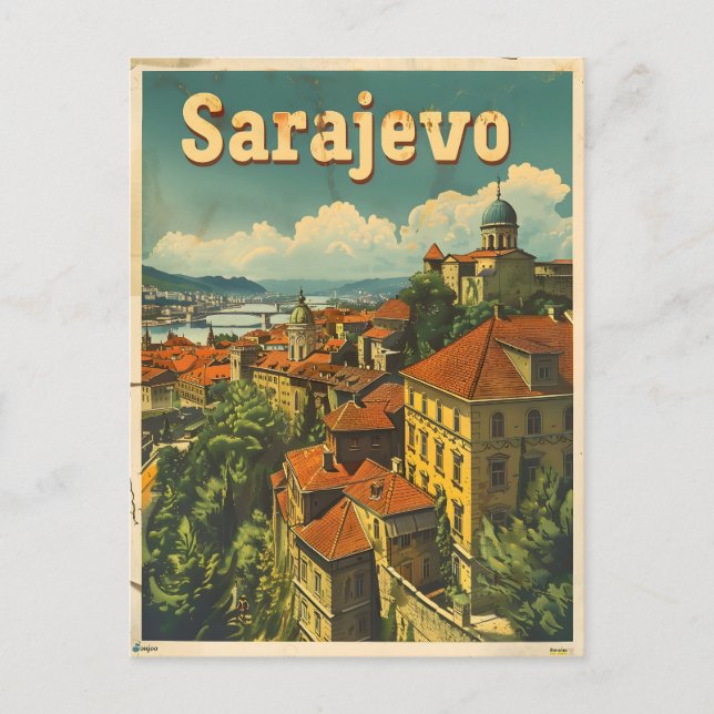 Postal Sarajevo Bosnia y Herzegovina Vintage (Anverso)