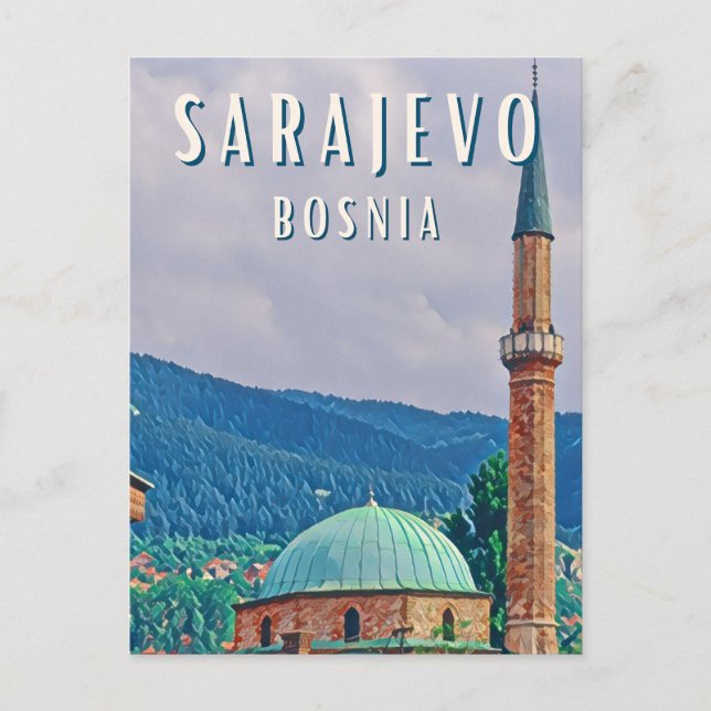 Postal Sarajevo, ville historique de Bosnie-Herzégovine (Anverso)