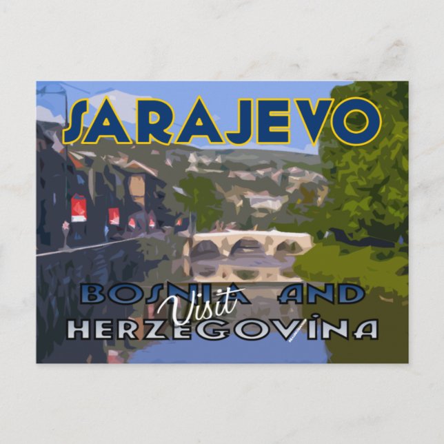 Postal Sarajevo, Visita Bosnia y Herzegovina (Anverso)
