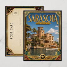 Sarasota Florida Arte Deco Vintage Edad de Oro