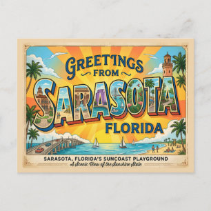 Postal Sarasota Florida – Patio de Juegos de la Costa del