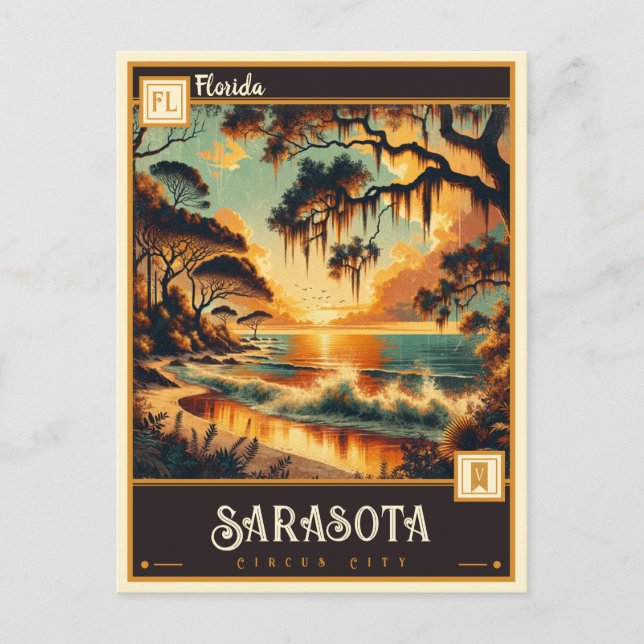 Postal Sarasota, Florida | Vintage (Anverso)