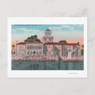 Postal Sarasota, Florida - Vista de John Ringling