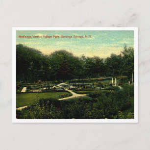Postal Saratoga Springs NY, Village Park, década de 1910 
