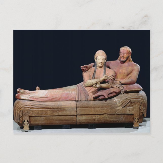 Postal Sarcófago de una pareja casada, 525-500 aC (Anverso)