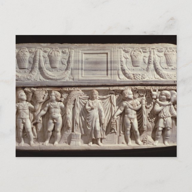 Postal Sarcófago que representa al difunto (Anverso)