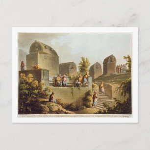 Postal Sarcófago y sepulcheros en la cabeza del Harbo