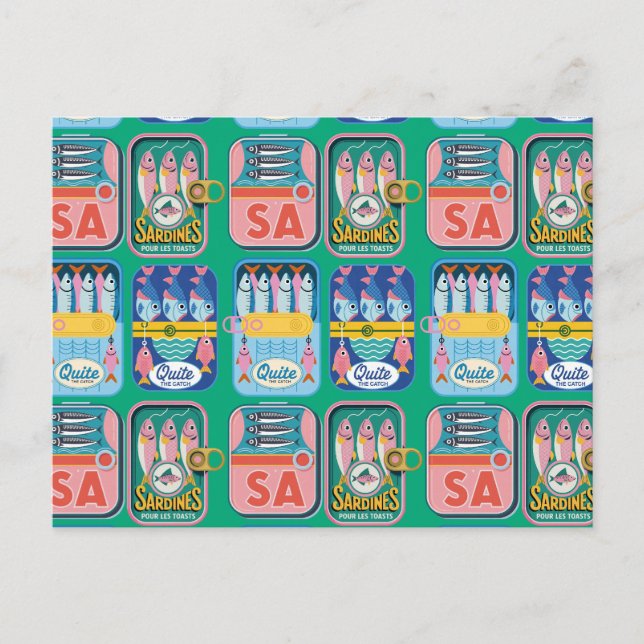 Postal Sardina Funky Portugal  (Anverso)