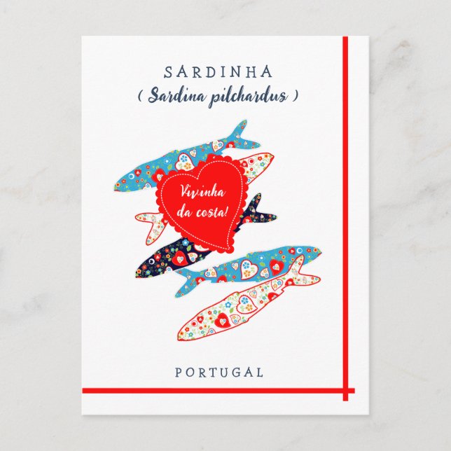 Postal Sardinas de Portugal (Anverso)