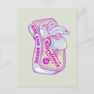 POSTAL SARDINAS DURMIENDO LEVÁNTATE Y BRILLA