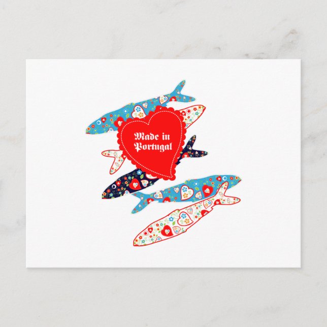 Postal Sardinas fabricadas en Portugal (Anverso)
