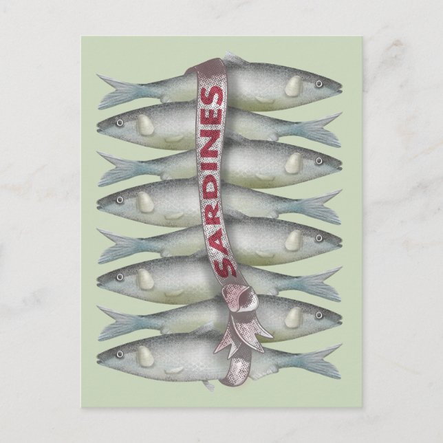 Postal Sardinas frescas (Anverso)