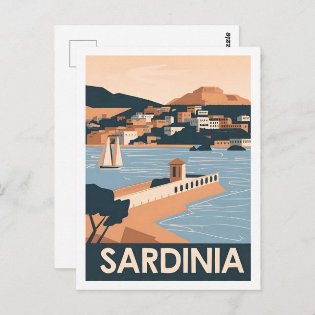 Postal Sardinia Italia Famoso lugar de viaje (Anverso / Reverso)
