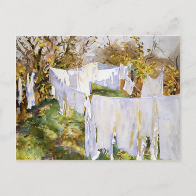 Postal Sargent John Singer: La Biancheria (Anverso)