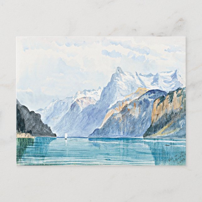 Postal Sargente - Bahía de Uri, arte fino, (Anverso)