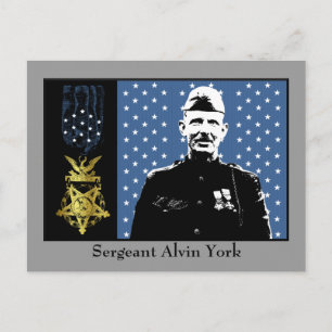 Postal Sargento Alvin York - Medalla de Honor Ganador