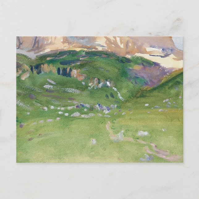 Postal Sargento John Singer - Alp Sellar, dolomitas (Anverso)