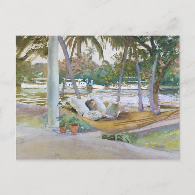 Postal Sargento John Singer - Figura en Hammock, Florida (Anverso)