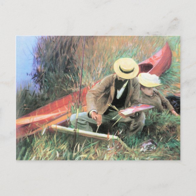 Postal Sargento John Singer - Paul Helleu apoya su (Anverso)
