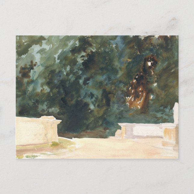 Postal Sargento John Singer - Terraza y jardines (Anverso)