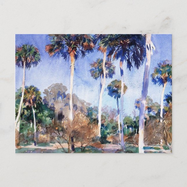 Postal Sargento - Palmeras, una pintura de la Sargento Jo (Anverso)