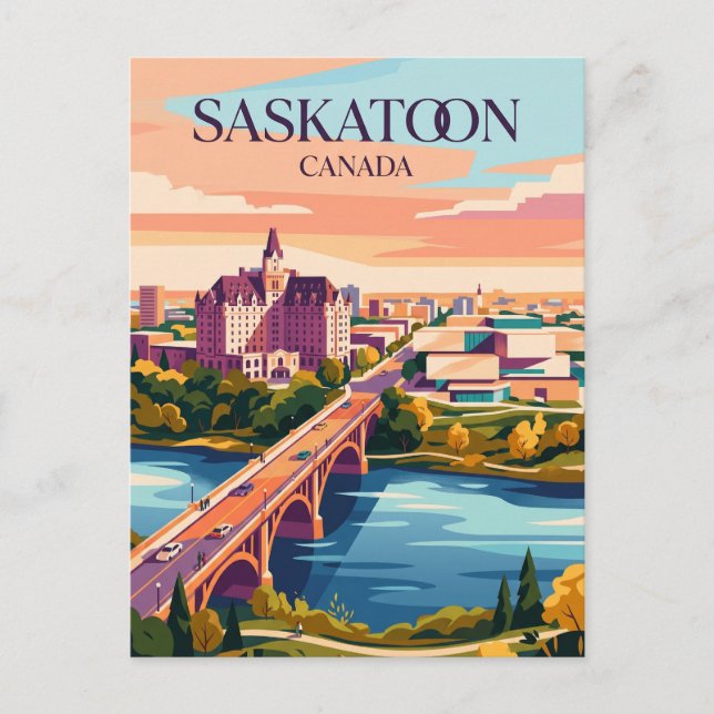 Postal Saskatoon Canadá (Anverso)