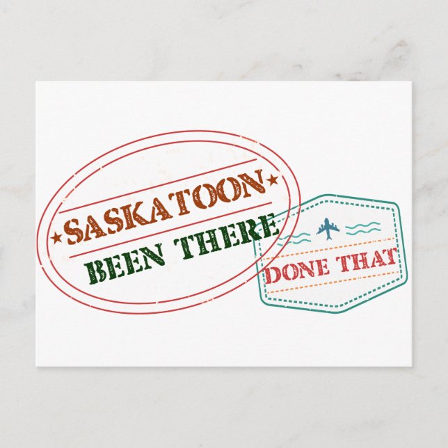 Postal Saskatoon He estado ahí hecho que (Anverso)