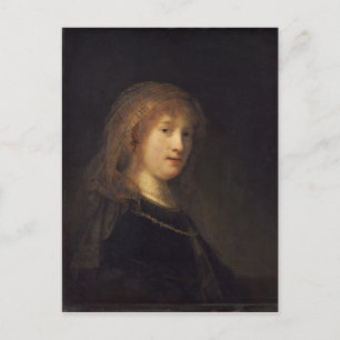 Postal Saskia van Uylenburgh, c.1634-1640 (aceite en el
