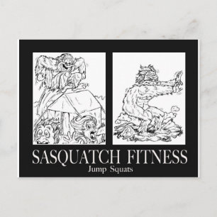 Postal Sasquatch Fitness Series Pic #1 JUMP SQUATS