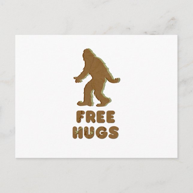 POSTAL SASQUATCH - HUGS LIBRES (Anverso)
