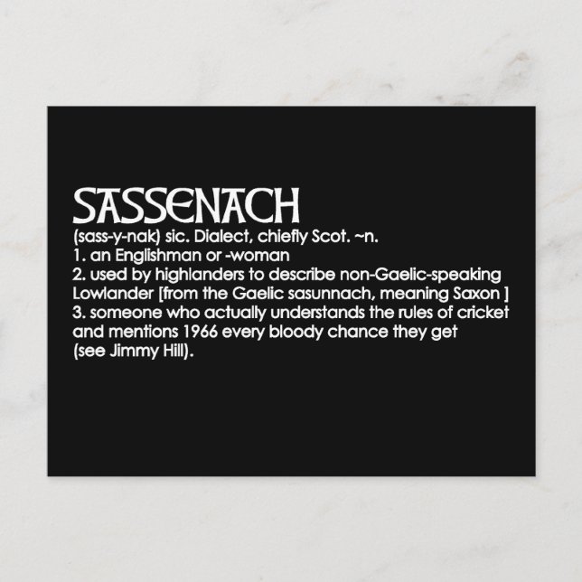 Postal Sassenach (Anverso)