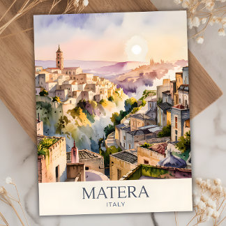 Postal Sassi di Matera Travel Italy Cave City Personaliza