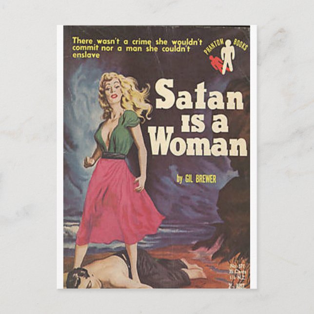 Postal ¡satan es una mujer! (Anverso)