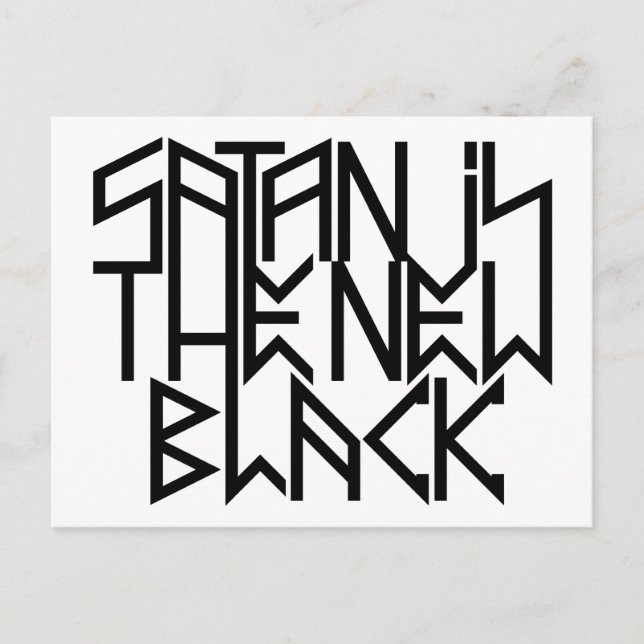 Postal Satanás es el nuevo negro Nº 3 (negro) (Anverso)