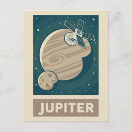 Postal Satélite Júpiter Retro Galaxy