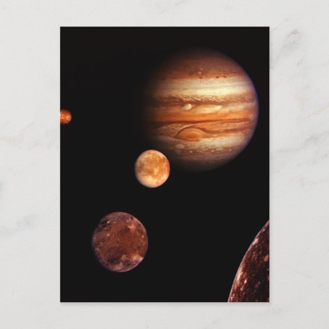 Postal Satélites de Júpiter Galilea NASA (Anverso)