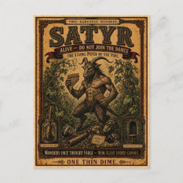 Postal Sátiro, Monstruo de Circo Antiguo