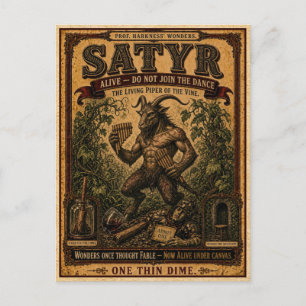 Postal Sátiro, Monstruo de Circo Antiguo